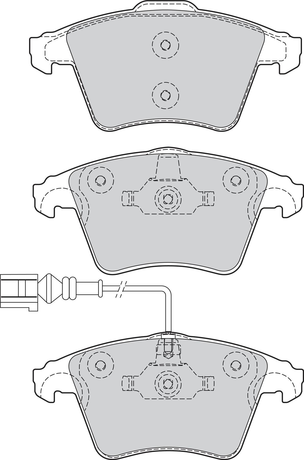 Valeo Front Brake Pad Set for Volkswagen, OEM quality, OEM 7H0698151, MPN 302041