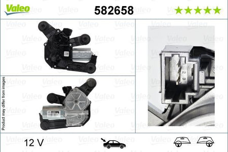 Citroen C4 Cactus Rear Wiper Motor, Valeo OEM, OEM 9801666380, MPN 582658