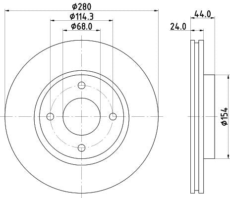 Hella Brake Disc for GMC, Nissan & more, OEM quality, OEM 40206EM10A - View 4