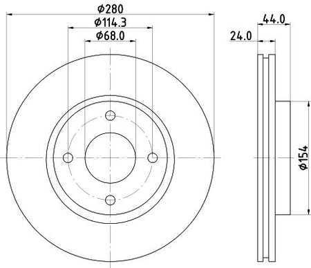 Hella Brake Disc for GMC, Nissan & more, OEM quality, OEM 40206EM10A - View 4