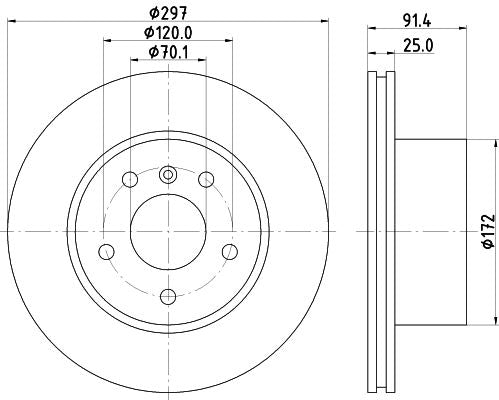 Land Rover Discovery II Brake Disc, Hella OEM, OEM ANR4582 - View 4