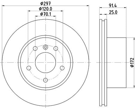 Land Rover Discovery II Brake Disc, Hella OEM, OEM ANR4582 - View 4