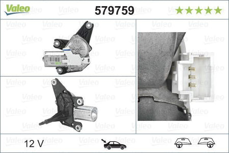 Renault Espace Rear Wiper Motor, Valeo OEM, OEM 8200031083, MPN 579759