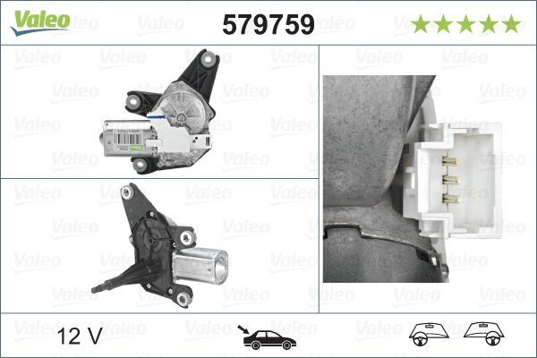 Renault Espace Rear Wiper Motor, Valeo OEM, OEM 8200031083, MPN 579759