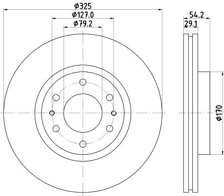 Hella Brake Disc for GMC, Isuzu & more, OEM quality, OEM 18060665 - View 2