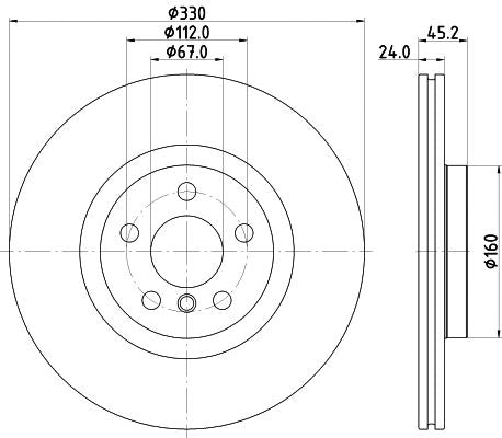 Hella Brake Disc for MINI & BMW, OEM quality, OEM 09C35111 - View 3