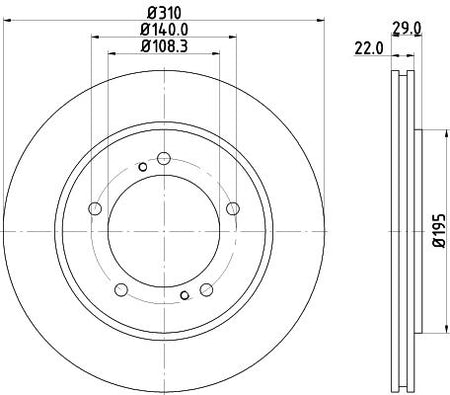 Suzuki Grand Vitara Brake Disc, Hella OEM, OEM 5521165D10 - View 4
