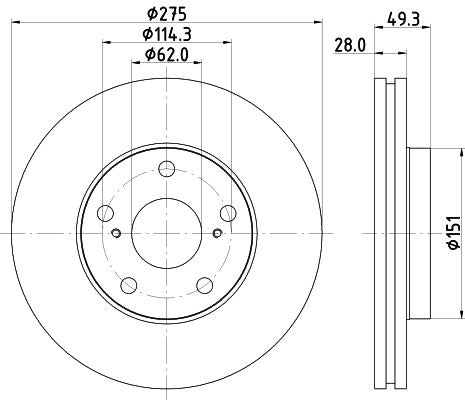 Hella Brake Disc for Toyota & Holden, OEM quality, OEM 4351206020 - View 5