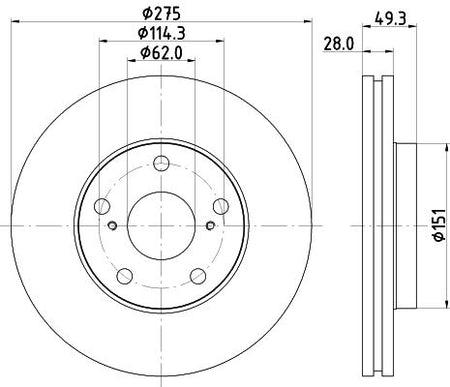 Hella Brake Disc for Toyota & Holden, OEM quality, OEM 4351206020 - View 5