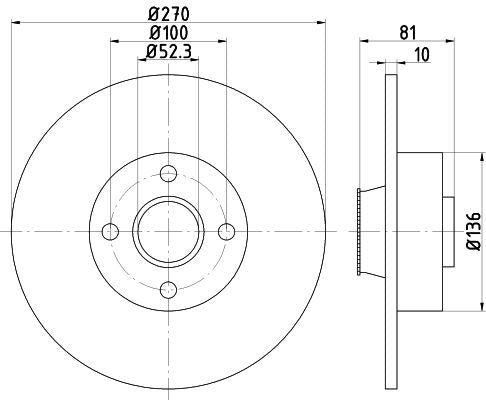 Hella Brake Disc for Renault, OEM quality, OEM 432004943R - View 2