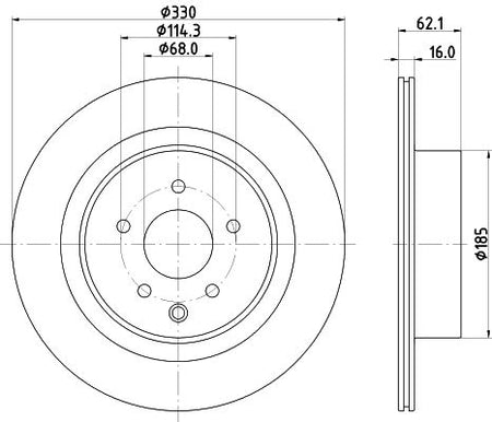 Hella Brake Disc for Infiniti, OEM quality, OEM 43206JK600 - View 2