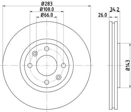 Hella Brake Disc for Peugeot & Citroen, OEM quality, OEM 1606401480 - View 4