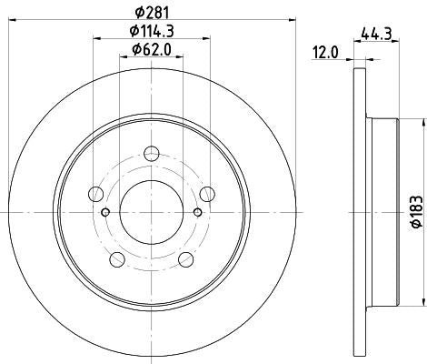 Hella Brake Disc for Toyota, Toyota (faw) & more, OEM quality, OEM 4243106180 - View 3