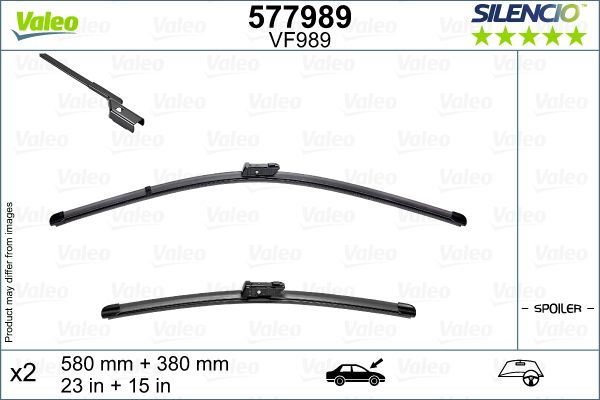 Nissan Juke Front Wiper Blade Set, Valeo OEM, OEM 288906PA2A, MPN 577989