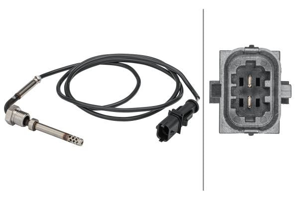 Hella Exhaust Gas Temperature Sensor for Fiat, OEM quality, OEM 51791310, MPN 6PT 358 181-491