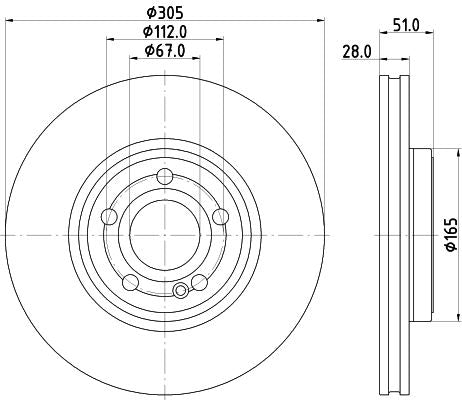 Hella Brake Disc for Mercedes-Benz, OEM quality, OEM 2474210412 - View 2