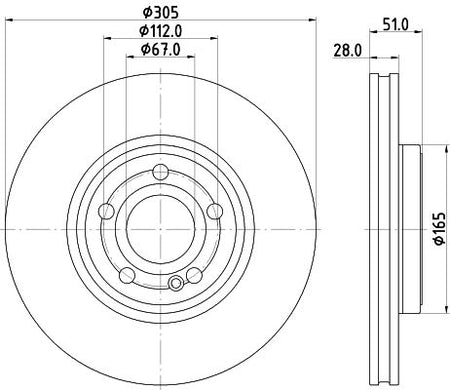 Hella Brake Disc for Mercedes-Benz, OEM quality, OEM 2474210412 - View 2
