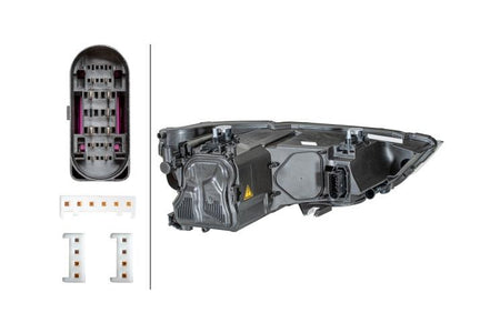 Audi A1 Left Headlight, Hella OEM, OEM 8X0941043A - View 2