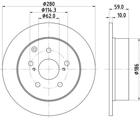 Hella Brake Disc for Toyota, OEM quality, OEM 4243105050 - View 2