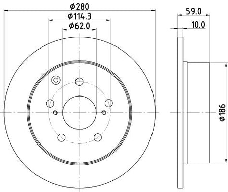 Hella Brake Disc for Toyota, OEM quality, OEM 4243105050 - View 2