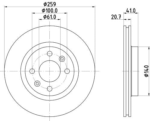Hella Brake Disc for Renault, OEM quality, OEM 4020600Q0E - View 3