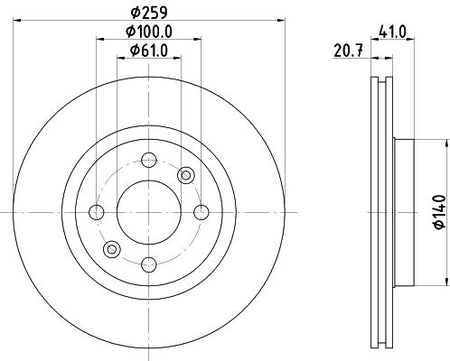Hella Brake Disc for Renault, OEM quality, OEM 4020600Q0E - View 3
