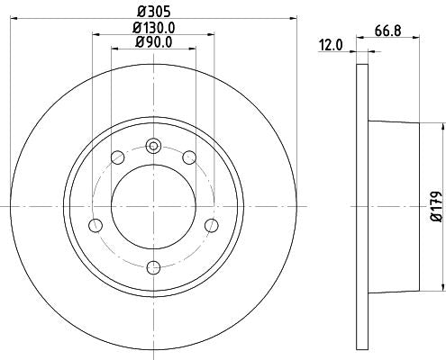 Nissan Interstar Platform/chassis Brake Disc, Hella OEM, OEM 4320600QAA - View 4