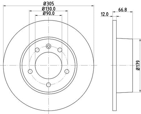 Nissan Interstar Platform/chassis Brake Disc, Hella OEM, OEM 4320600QAA - View 4