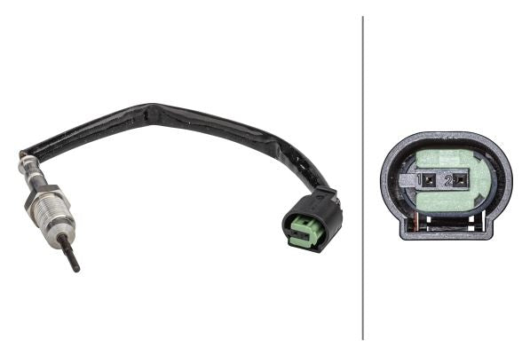 BMW 7 Series (F01, F02, F03, F04) Exhaust Gas Temperature Sensor, Hella OEM, OEM 13627794723, MPN 6PT 358 181-271