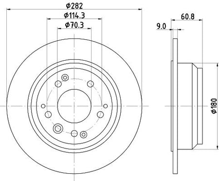 Hella Brake Disc for Honda & Acura, OEM quality, OEM 42510SFE000 - View 4