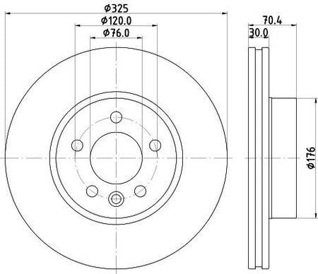 Hella Brake Disc for MAN & Volkswagen, OEM quality, OEM 2N0615301B - View 2