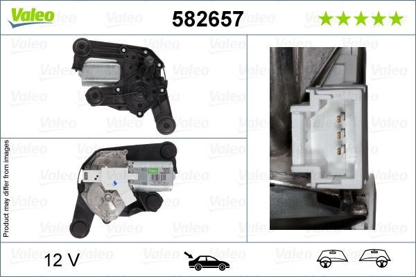 Valeo Rear Wiper Motor for DS & Citroen, OEM quality, OEM 6405QL, MPN 582657