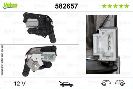 Valeo Rear Wiper Motor for DS & Citroen, OEM quality, OEM 6405QL, MPN 582657