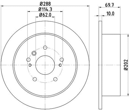 Toyota Harrier Brake Disc, Hella OEM, OEM 424310E010 - View 4