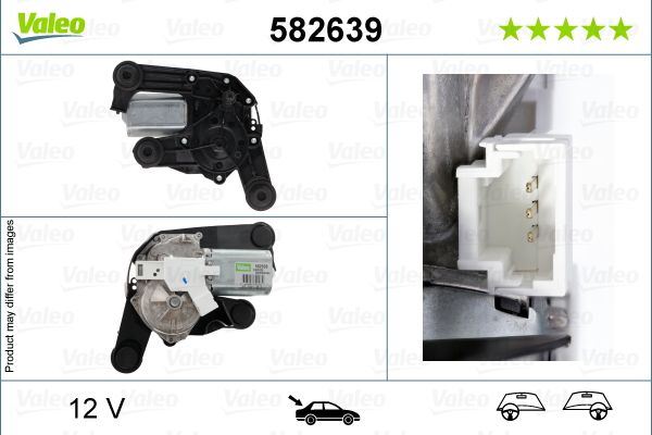 Citroen C3 Rear Wiper Motor, Valeo OEM, OEM 6405QJ, MPN 582639