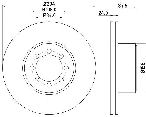 Hella Brake Disc for Iveco, OEM quality, OEM 2996043 - View 3