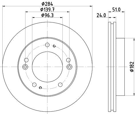 KIA Sportage Suv Brake Disc, Hella OEM, OEM 0K011325XC, MPN 8DD 355 107-381