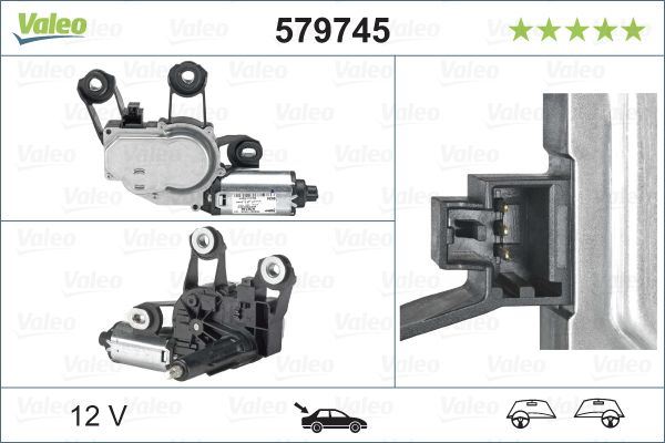 Land Rover Freelander 2 Rear Wiper Motor, Valeo OEM, OEM LR002243, MPN 579745
