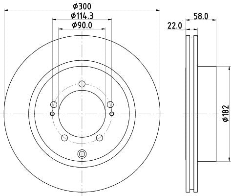 Hella Brake Disc for Mitsubishi, OEM quality, OEM 4615A032 - View 2