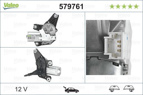 Renault Laguna Rear Wiper Motor, Valeo OEM, OEM 8200001892 - View 5