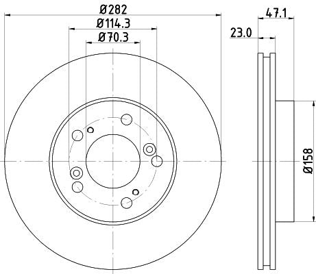 Hella Brake Disc for Honda & Acura, OEM quality, OEM 45251S2HN00 - View 3
