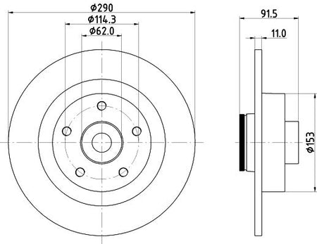Renault Espace V Brake Disc, Hella OEM, OEM 432027306R - View 4