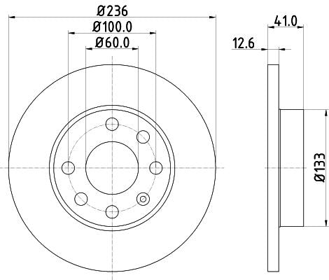 Hella Brake Disc for OPEL & Chevrolet, OEM quality, OEM 569030 - View 2