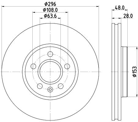Hella Brake Disc for Volvo, OEM quality, OEM 31423722 - View 3