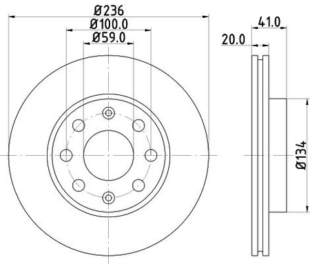 Hella Brake Disc for Holden & Chevrolet, OEM quality, OEM 9056028 - View 4