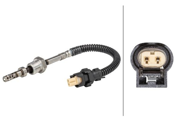 Mercedes-Benz A-Class Exhaust Gas Temperature Sensor, Hella OEM, OEM 0019052400, MPN 6PT 358 181-221
