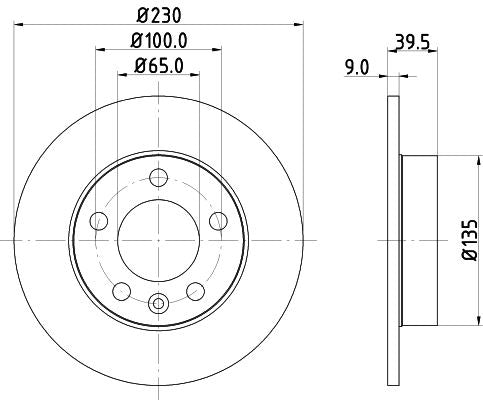 Hella Brake Disc for Skoda, AUDI & more, OEM quality, OEM 1J0615601 - View 3