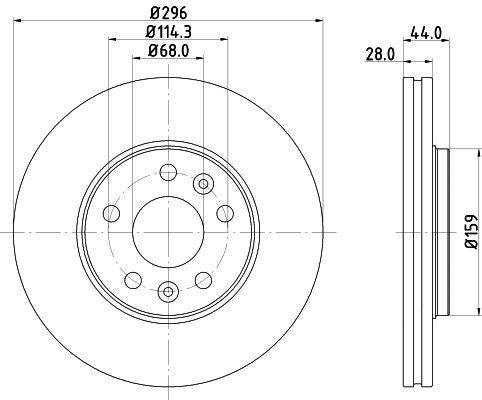 Hella Brake Disc for Renault & FIAT, OEM quality, OEM 4020600Q1C - View 3