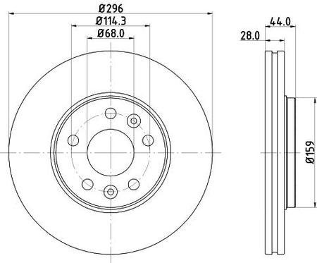 Hella Brake Disc for Renault & FIAT, OEM quality, OEM 4020600Q1C - View 3