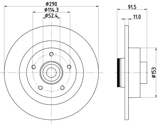 Hella Brake Disc for Renault, OEM quality, OEM 432021878R - View 2